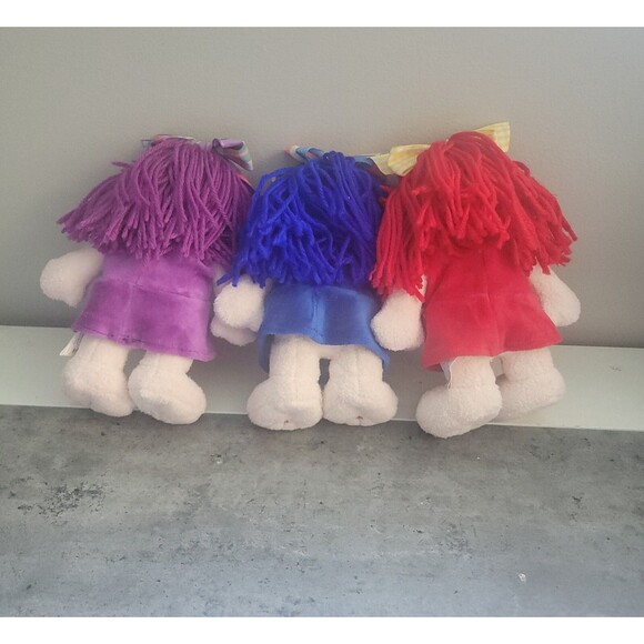 Progressive Plush Kids Girls Twins Triplets Purple Blue Red 8" Birthday Gifts - Picture 6 of 6